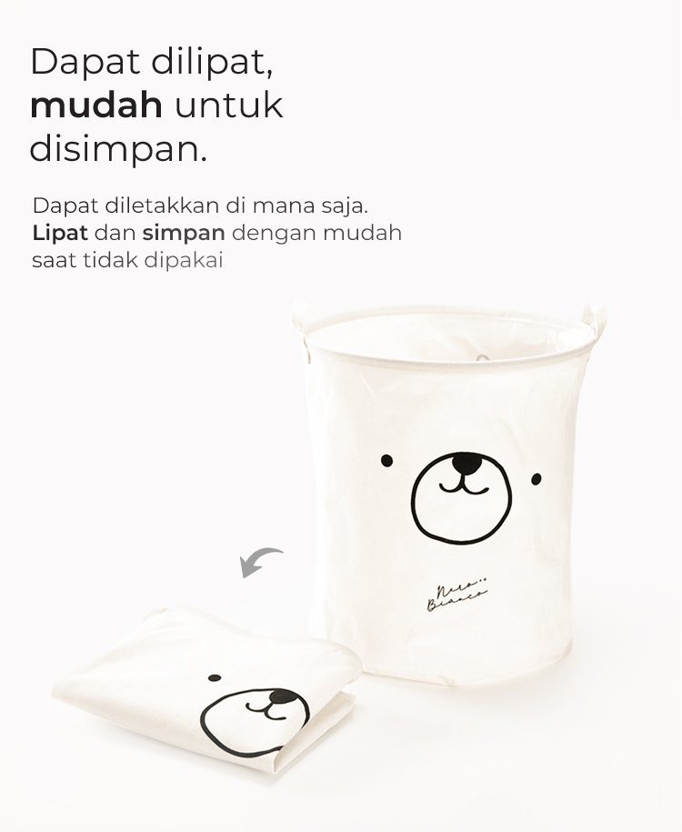 Nero Bianco Laundry Basket - Keranjang Pakaian description image