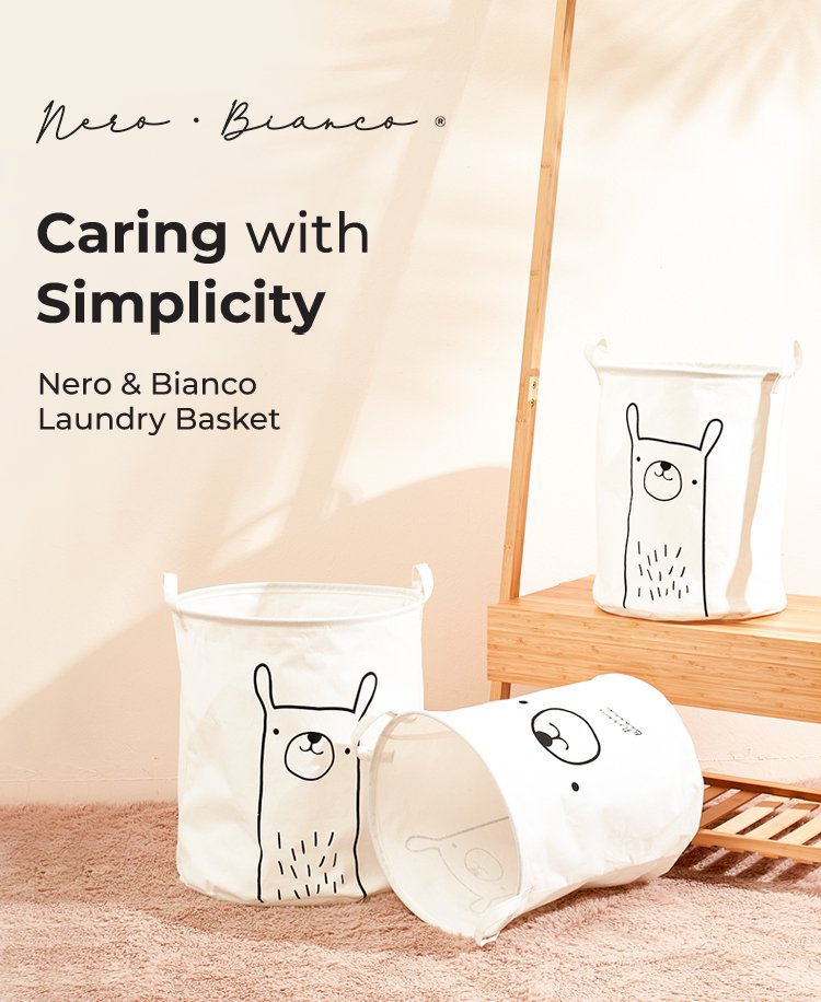 Nero Bianco Laundry Basket - Keranjang Pakaian description image