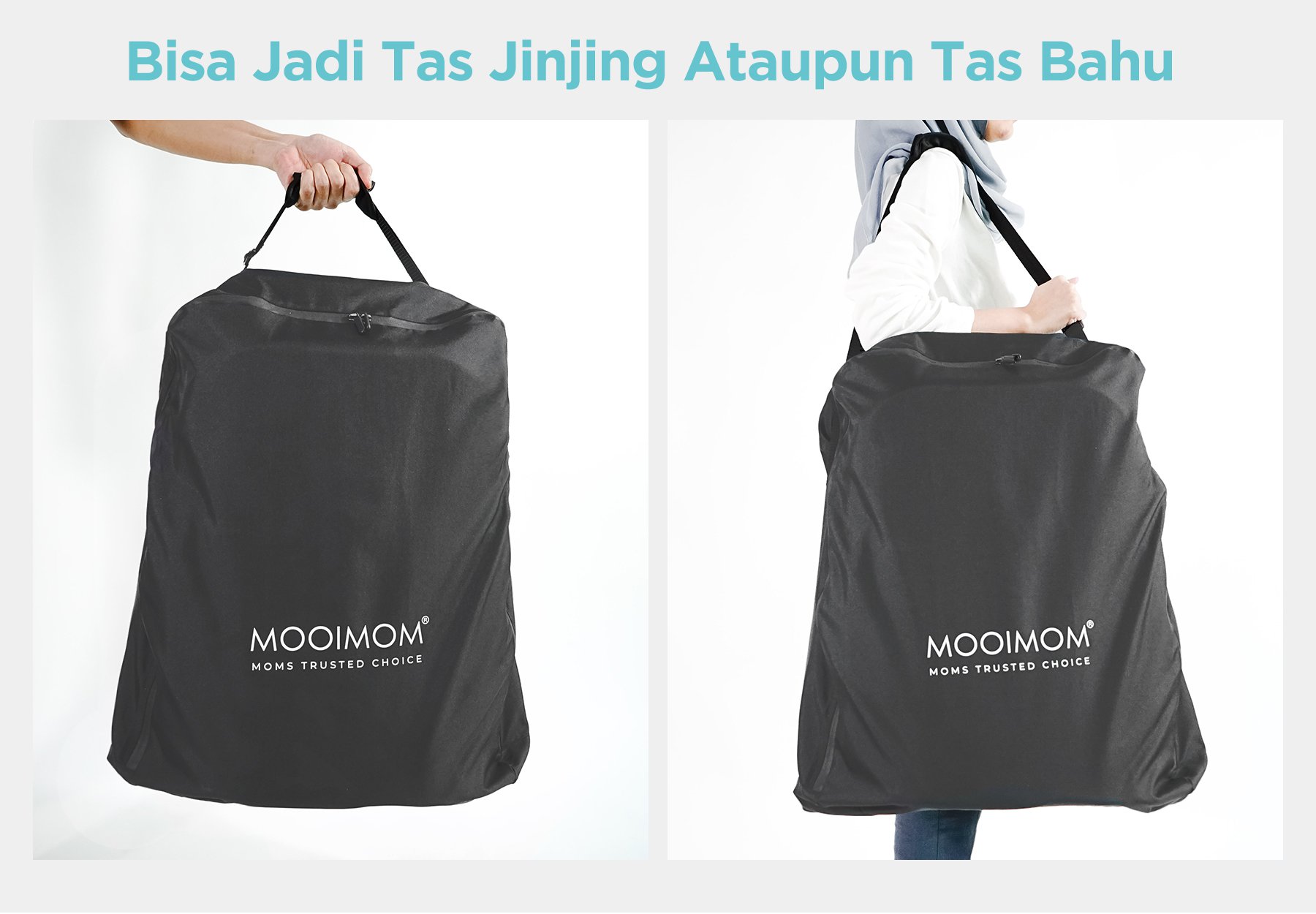 MOOIMOM One-Hand Fold Baby Stroller Bag - Tas Stroller Multifungsi description image