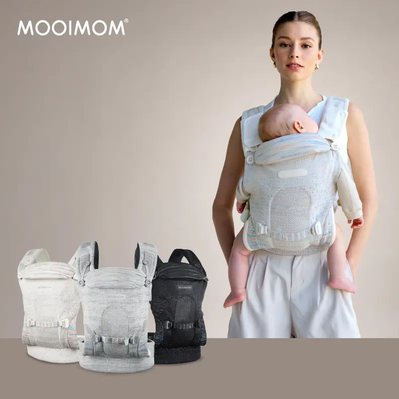 MOOIMOM Special Bundling - Airyknit Baby carrier & 2ways diaper bag