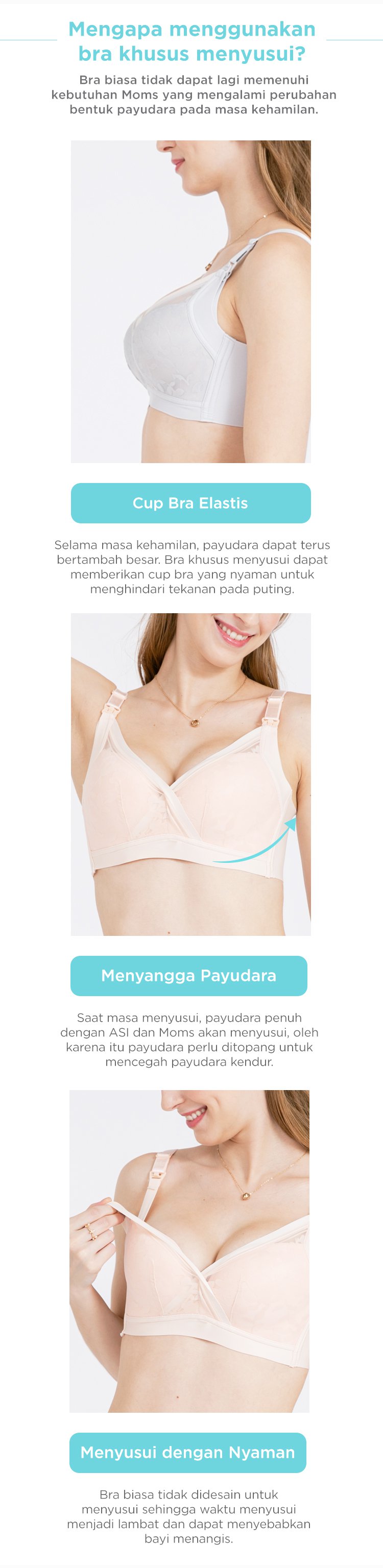 MOOIMOM Floral Wireless Maternity & Nursing Bra description image