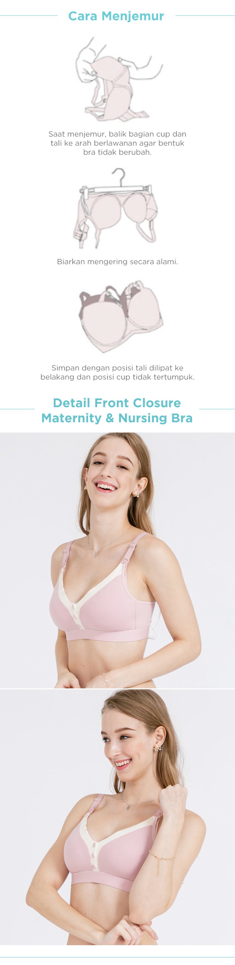 MOOIMOM Front Closure Maternity & Nursing Bra description image