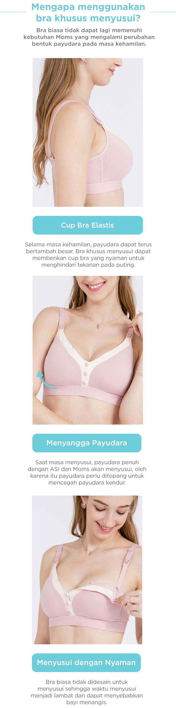 MOOIMOM Front Closure Maternity & Nursing Bra description image