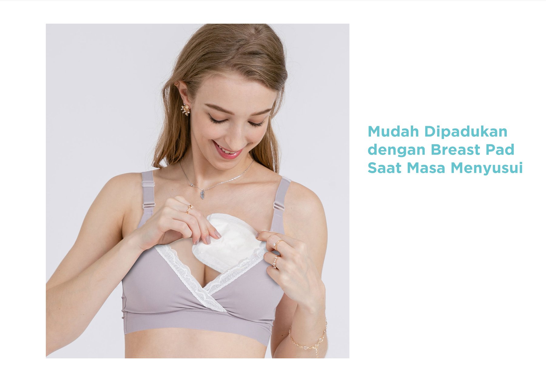 MOOIMOM Extra Soft Crossover Maternity & Nursing Bra description image