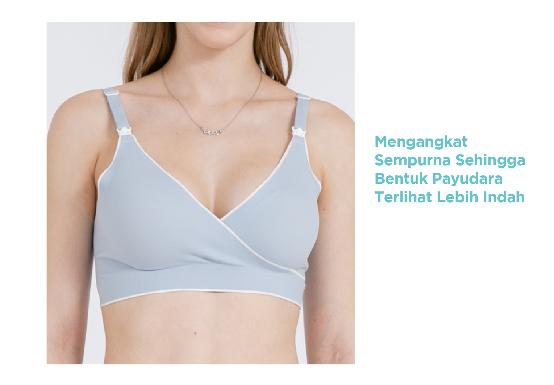 MOOIMOM Comfort Crossover Maternity & Nursing Bra - Bra Hamil & Menyusui description image