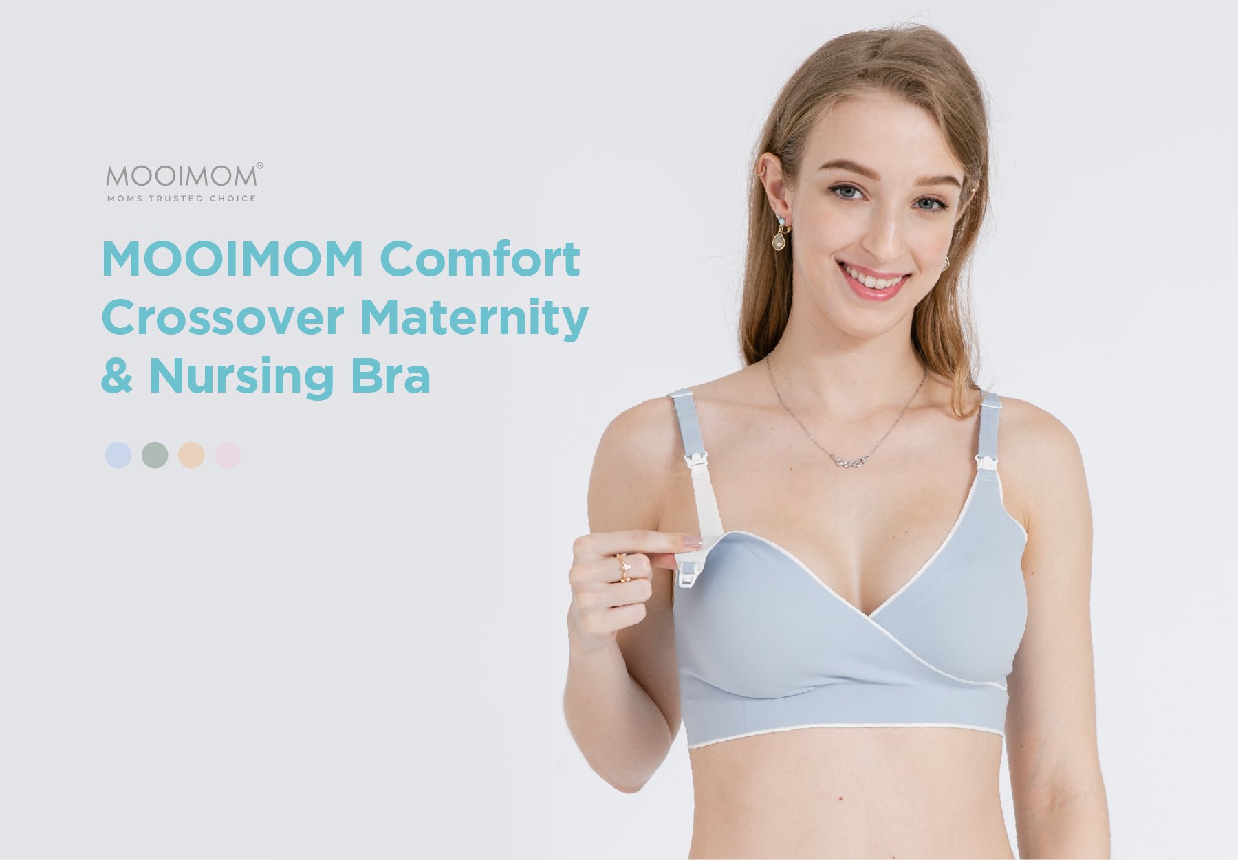 MOOIMOM Comfort Crossover Maternity & Nursing Bra - Bra Hamil & Menyusui description image