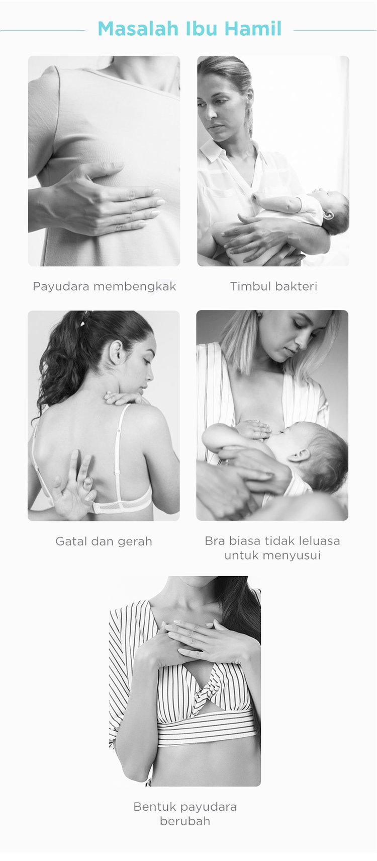 MOOIMOM Comfort Crossover Maternity & Nursing Bra - Bra Hamil & Menyusui description image