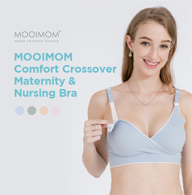 MOOIMOM Comfort Crossover Maternity & Nursing Bra - Bra Hamil & Menyusui description image