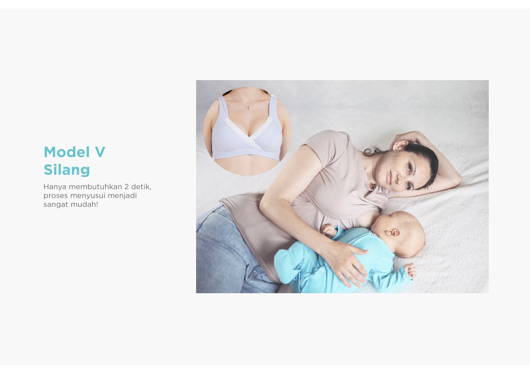 MOOIMOM Crossover Maternity & Nursing Bra - Bra Hamil & Menyusui description image