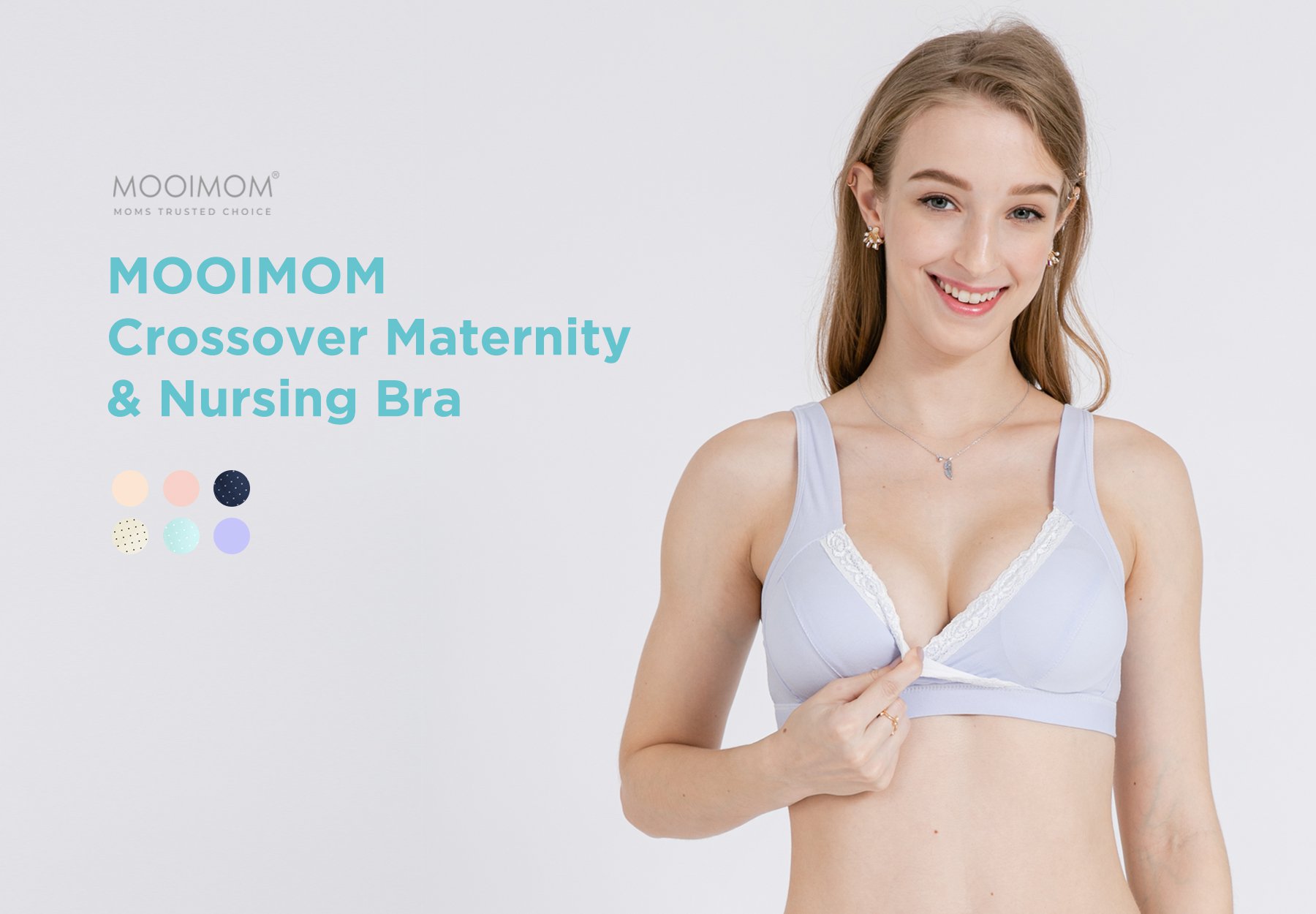 MOOIMOM Crossover Maternity & Nursing Bra - Bra Hamil & Menyusui description image