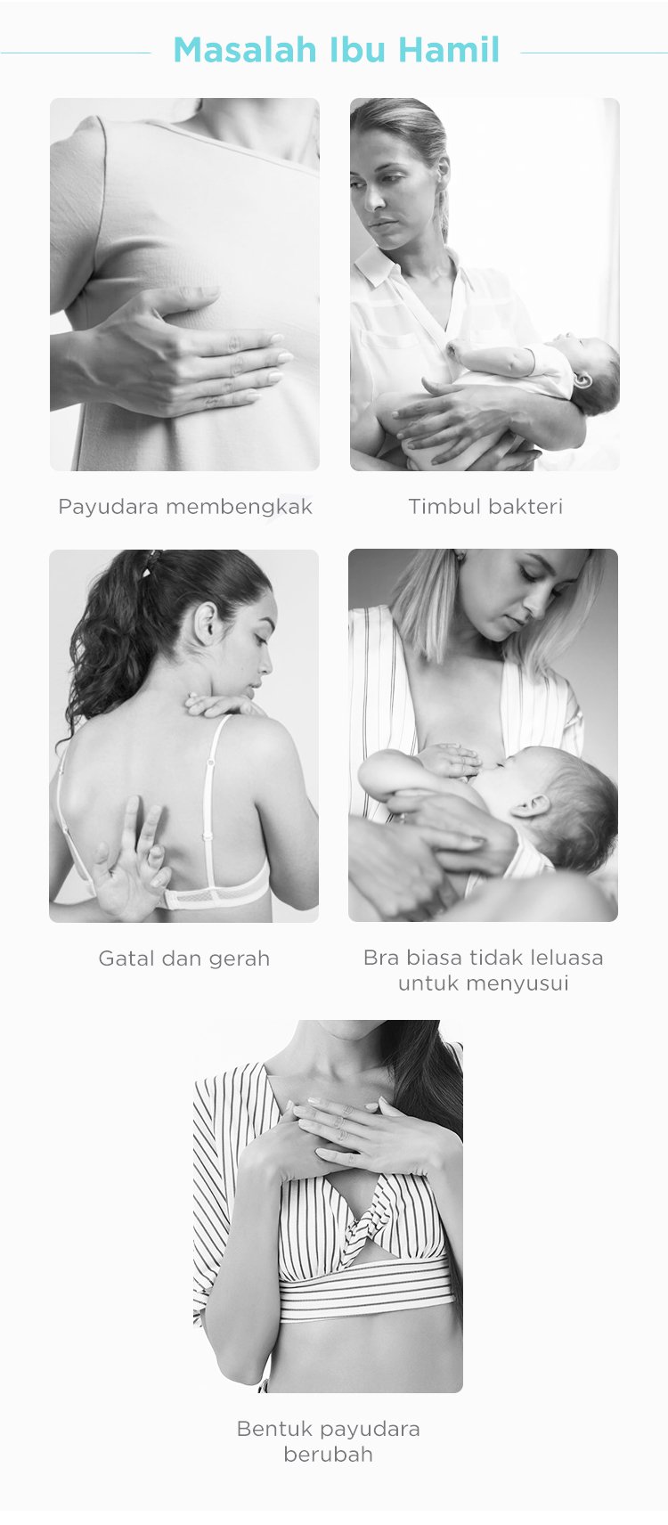 MOOIMOM Crossover Maternity & Nursing Bra - Bra Hamil & Menyusui description image