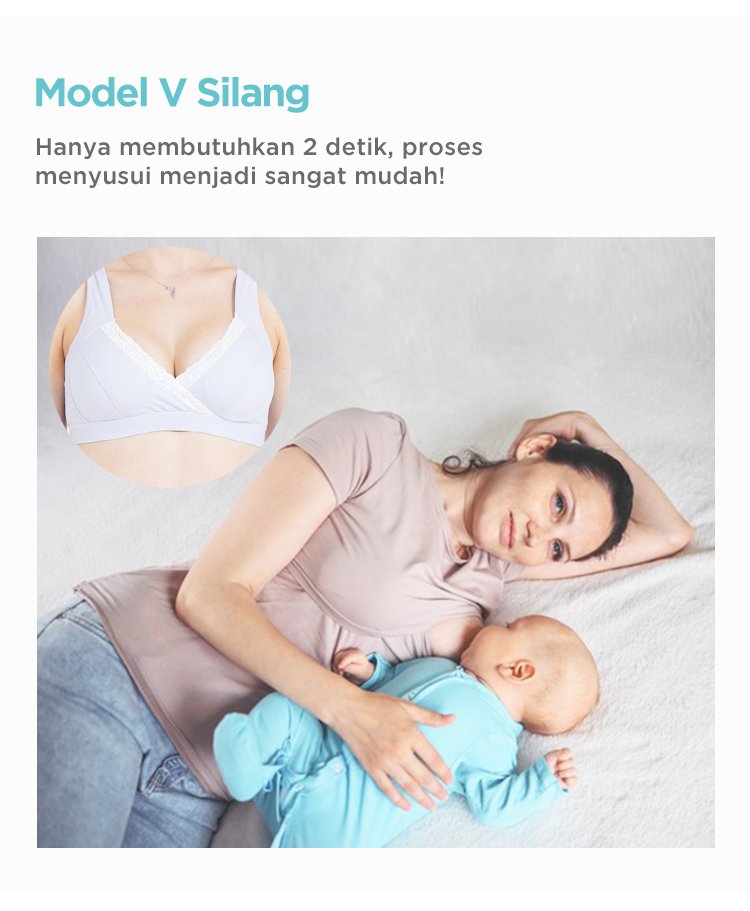 MOOIMOM Crossover Maternity & Nursing Bra - Bra Hamil & Menyusui description image