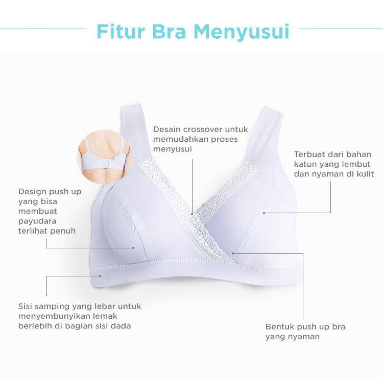 MOOIMOM Crossover Maternity & Nursing Bra - Bra Hamil & Menyusui description image