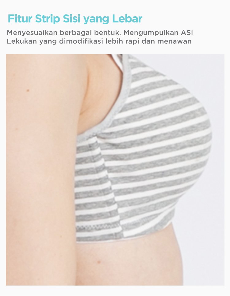 MOOIMOM Stripe Maternity & Nursing Bra - Bra Hamil & Menyusui description image