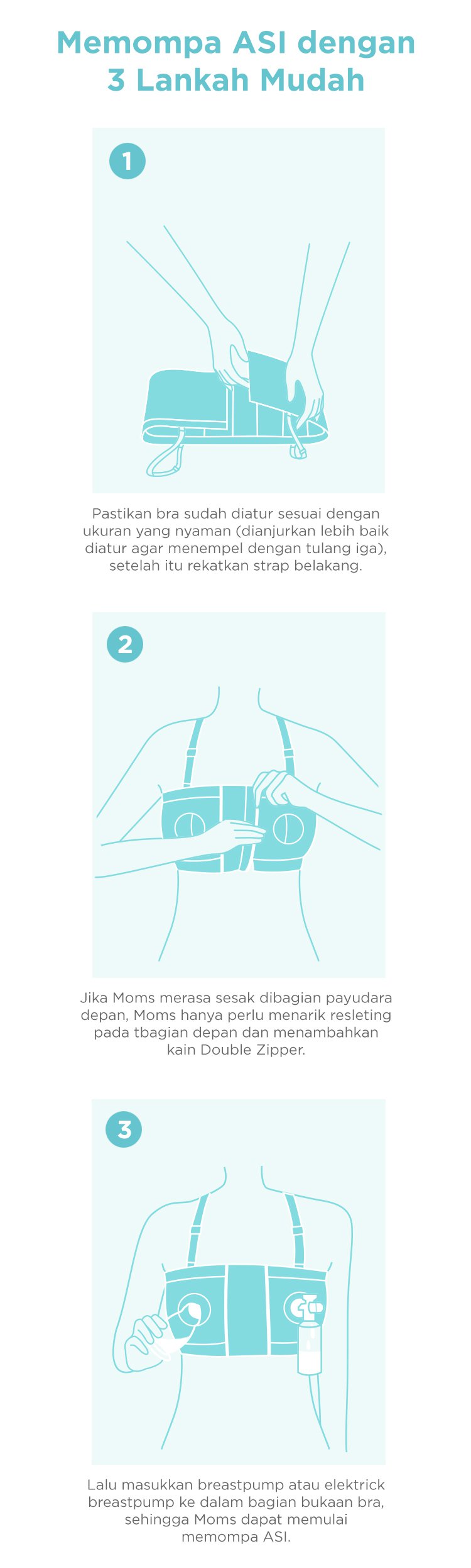 MOOIMOM Hands Free Pumping Bra - Bra Penyangga Pompa ASI description image