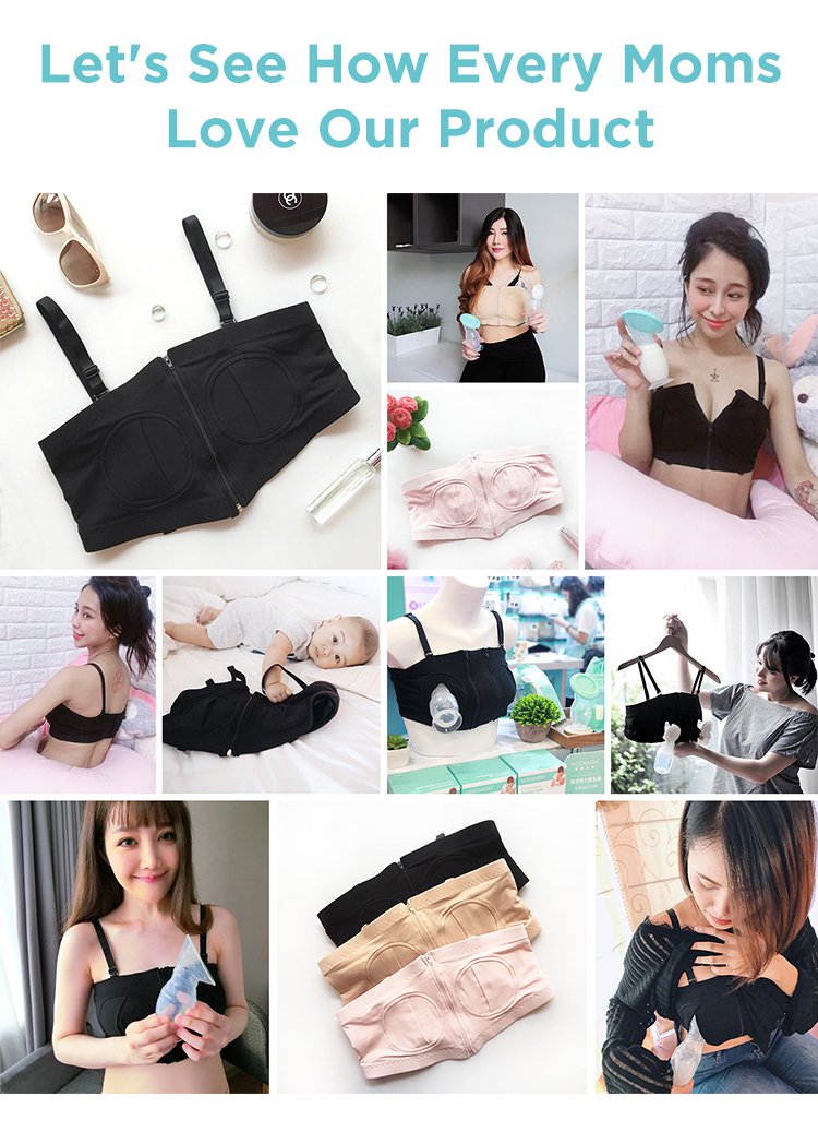 MOOIMOM Hands Free Pumping Bra - Bra Penyangga Pompa ASI description image