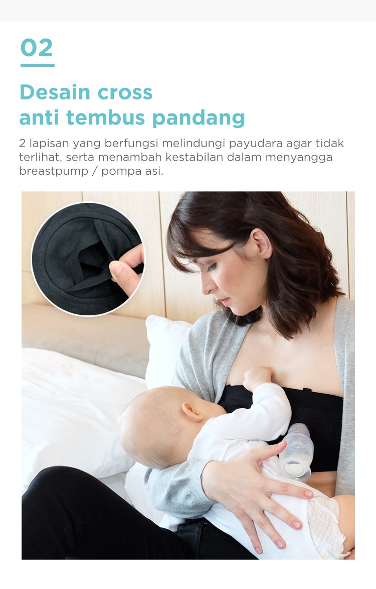 MOOIMOM Hands Free Pumping Bra - Bra Penyangga Pompa ASI description image