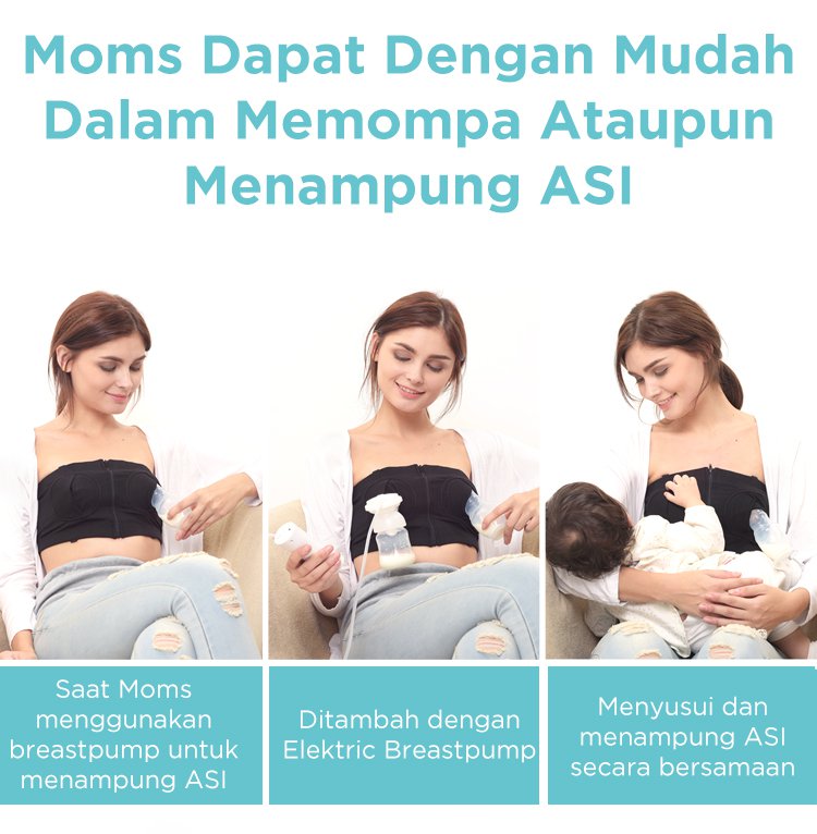 MOOIMOM Hands Free Pumping Bra - Bra Penyangga Pompa ASI description image