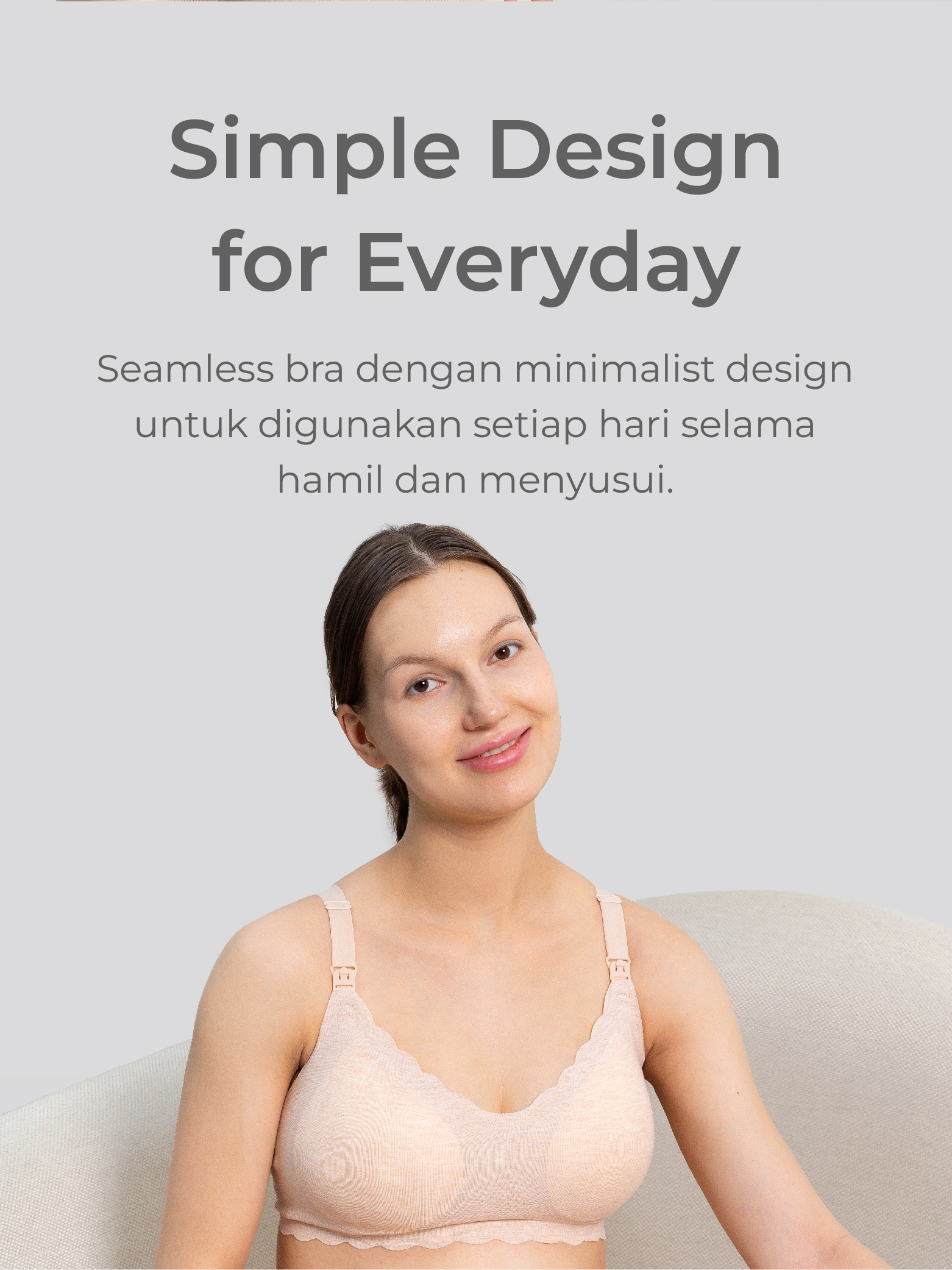 MOOIMOM Modal Seam-free Maternity & Nursing Bra - Bra Hamil & Menyusui description image