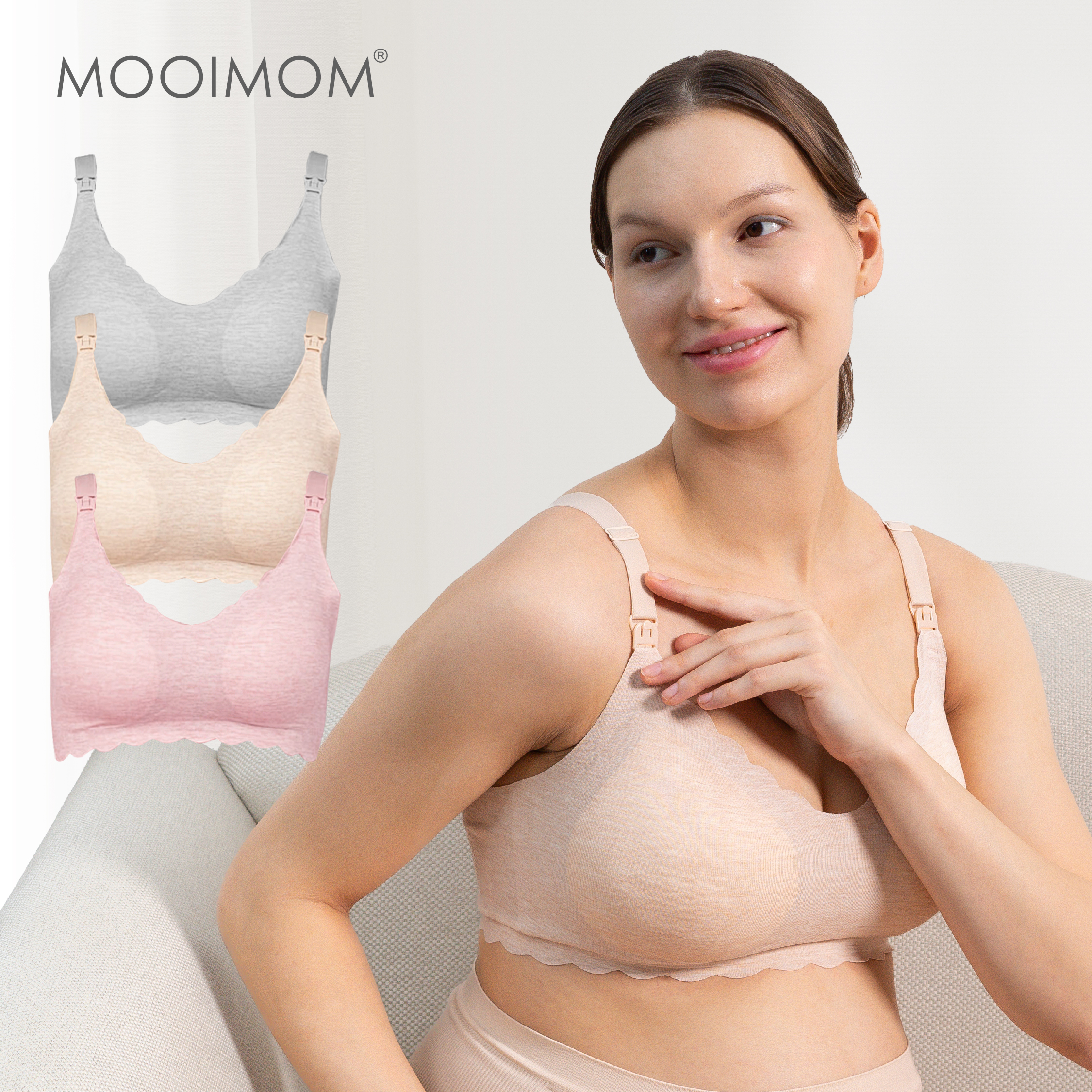 MOOIMOM Modal Seam-free Maternity & Nursing Bra - Bra Hamil & Menyusui