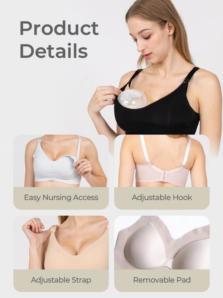 MOOIMOM Super Soft Seamless Maternity & Nursing Bra - Bra Hamil & Menyusui description image