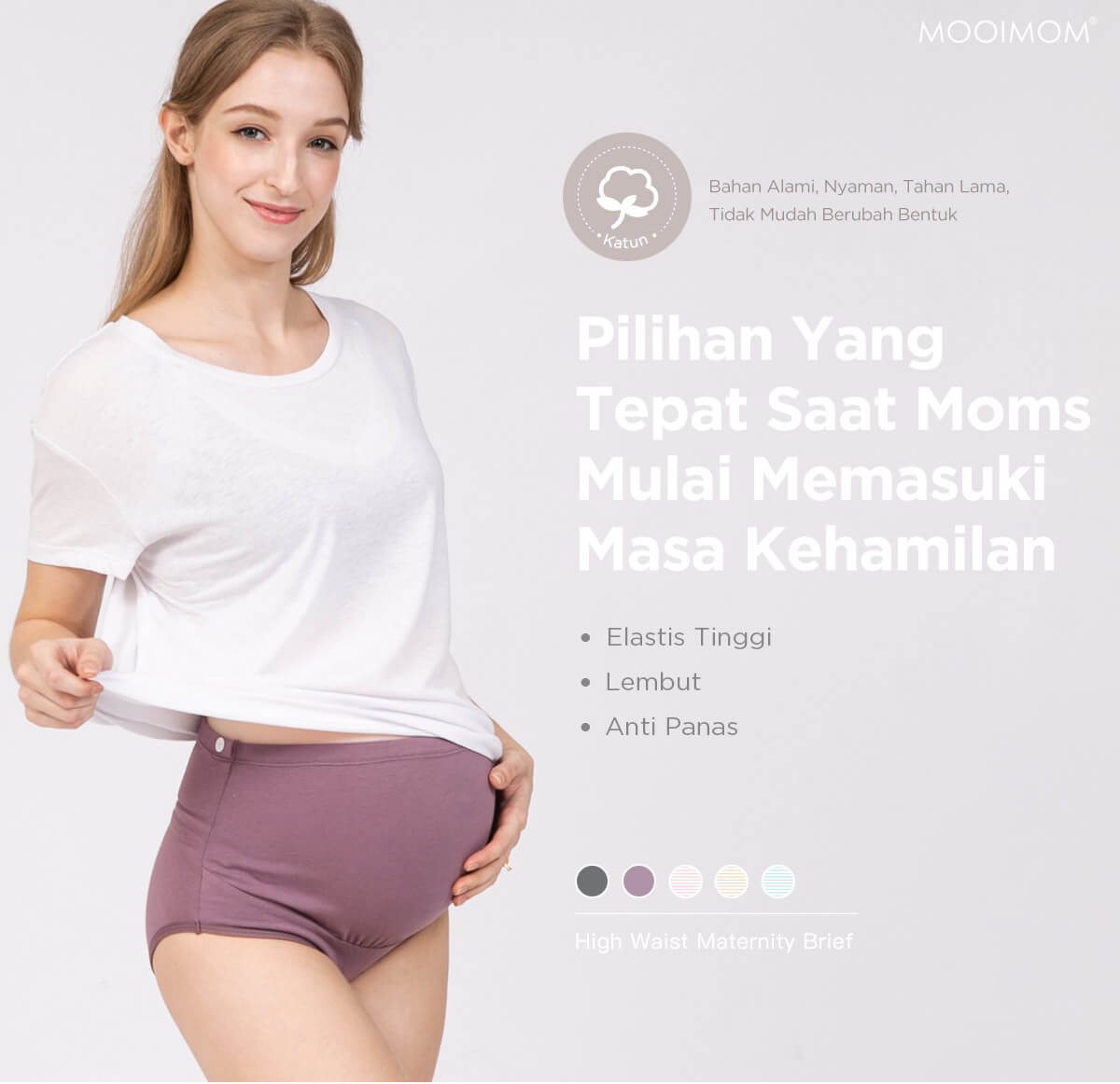 MOOIMOM High Waist Maternity Brief - Celana Dalam Hamil description image