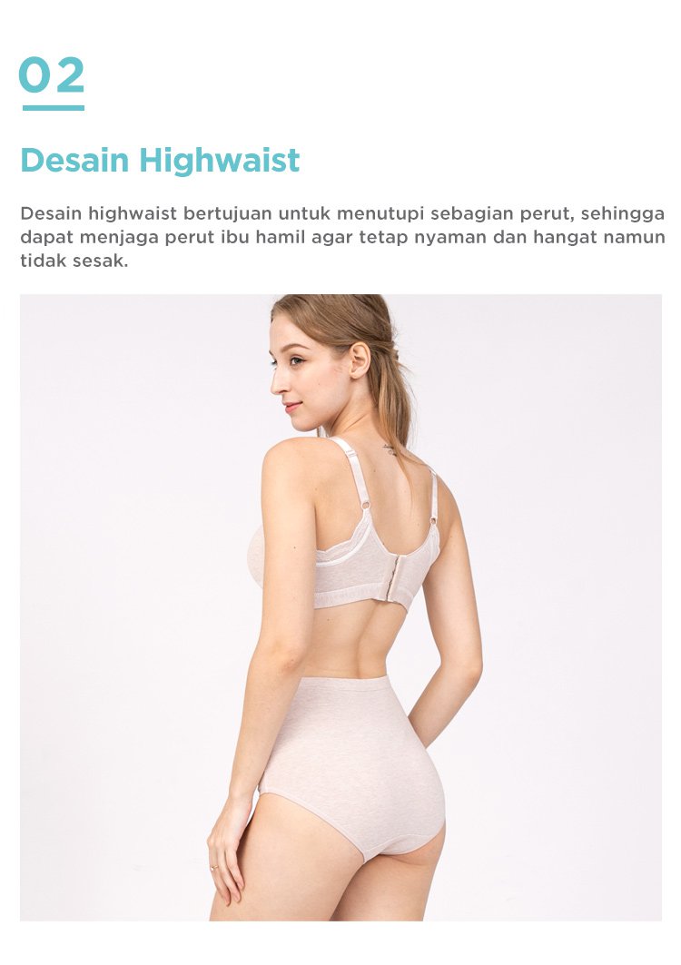 MOOIMOM High Waist Maternity Brief - Celana Dalam Hamil description image