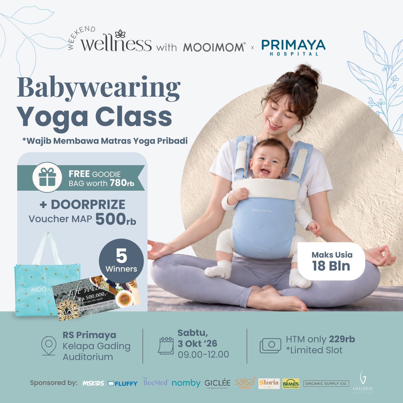 Babywearing Yoga at RS Primaya Kelapa Gading
