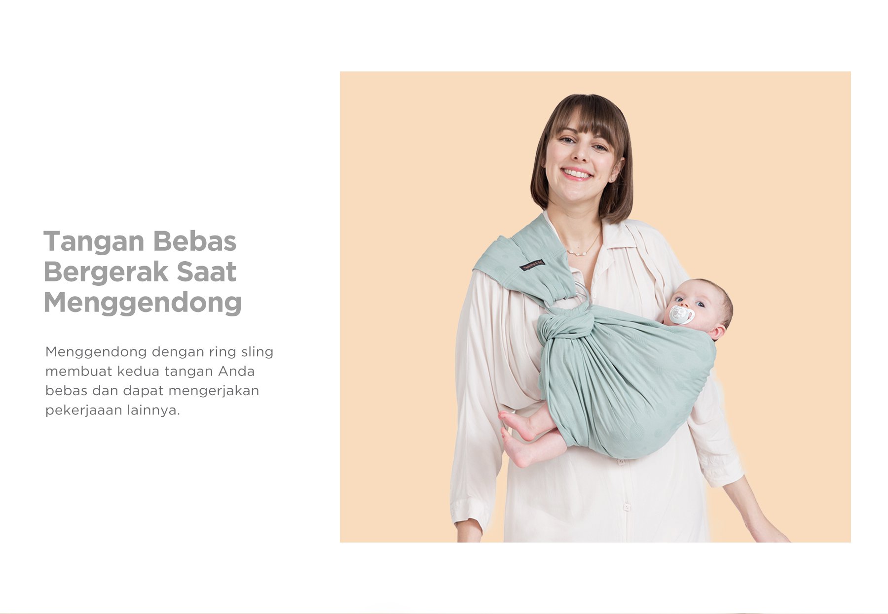 Tweeling & Co. Cloud Collection - Gendongan Bayi Kain description image