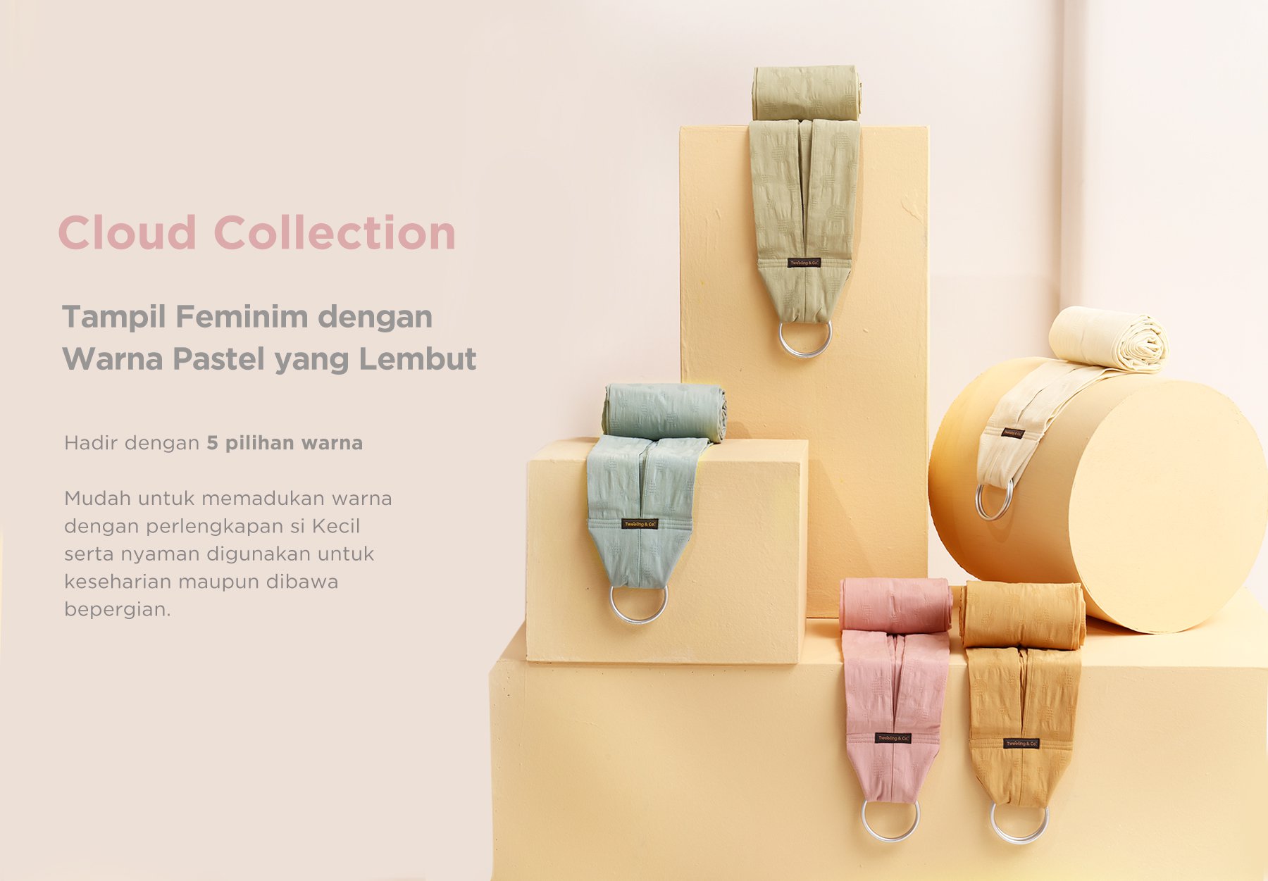 Tweeling & Co. Cloud Collection - Gendongan Bayi Kain description image