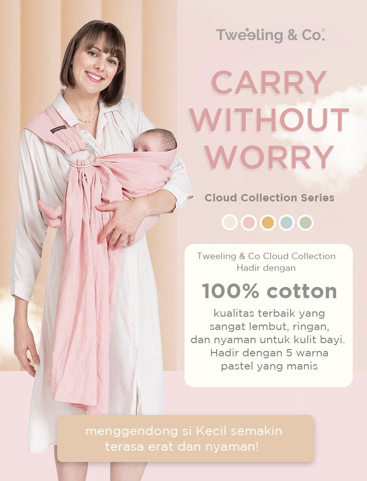 Tweeling & Co. Cloud Collection - Gendongan Bayi Kain description image