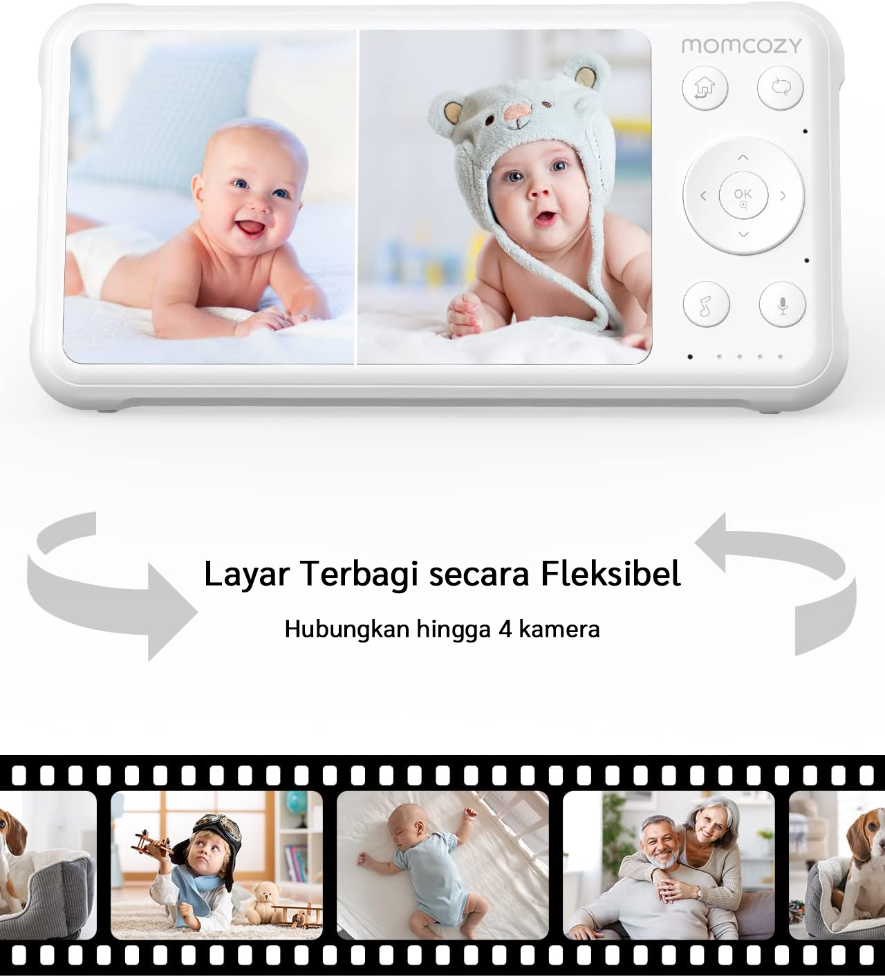 Momcozy Video Baby Monitor, 1080P 5" HD description image