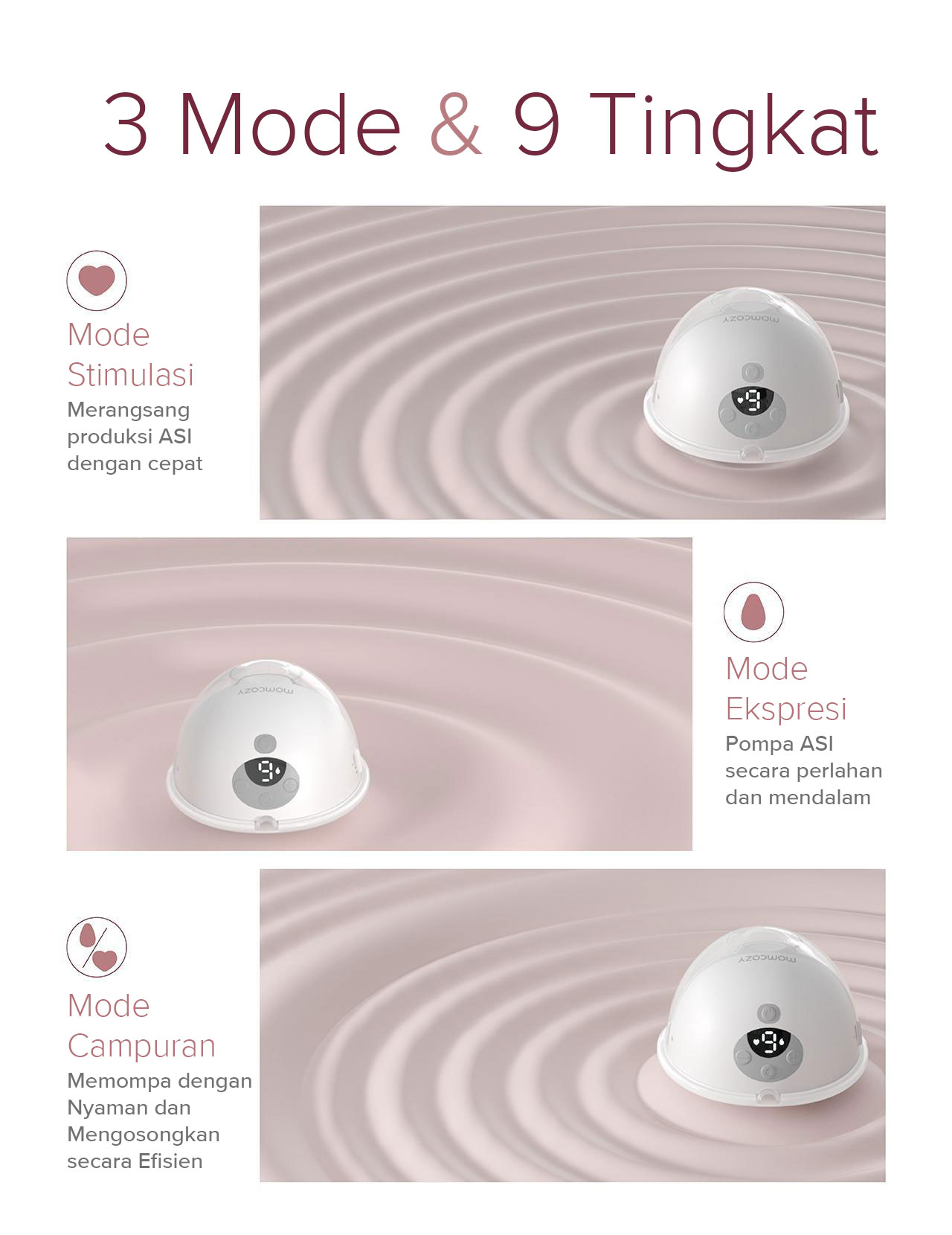 [PRE ORDER] Momcozy All-in-one M5 Wearable Breast Pump (Grey) description image