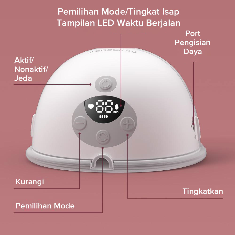 [PRE ORDER] Momcozy All-in-one M5 Wearable Breast Pump (Grey) description image