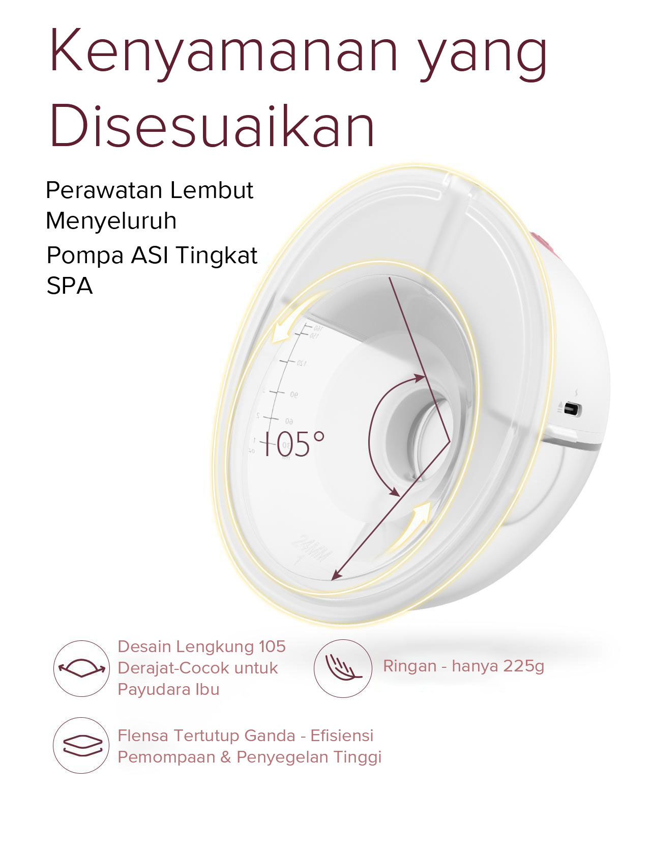 [PRE ORDER] Momcozy All-in-one M5 Wearable Breast Pump (Grey) description image