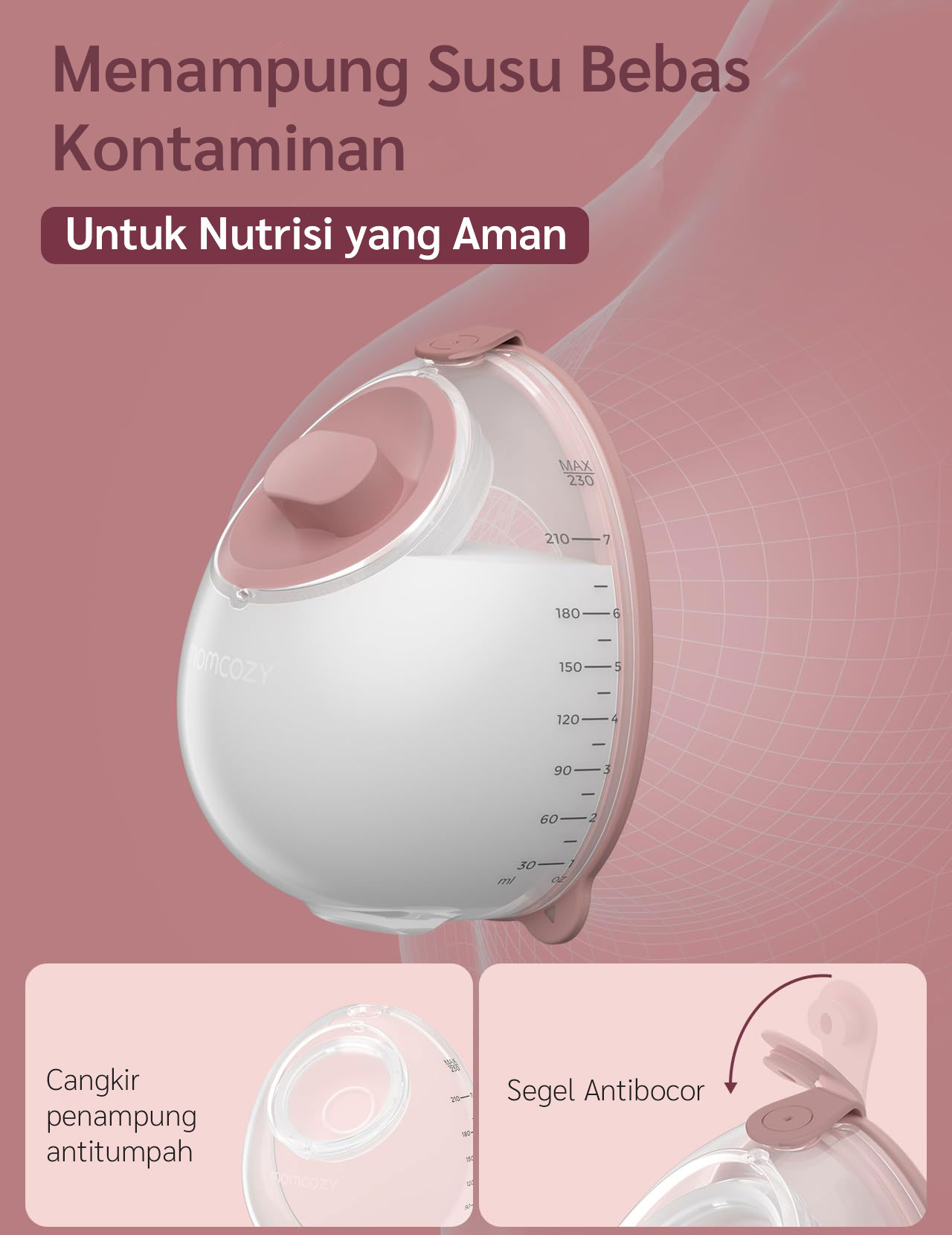 Momcozy V1 Pro Hospital-Grade Wearable Breast Pump description image
