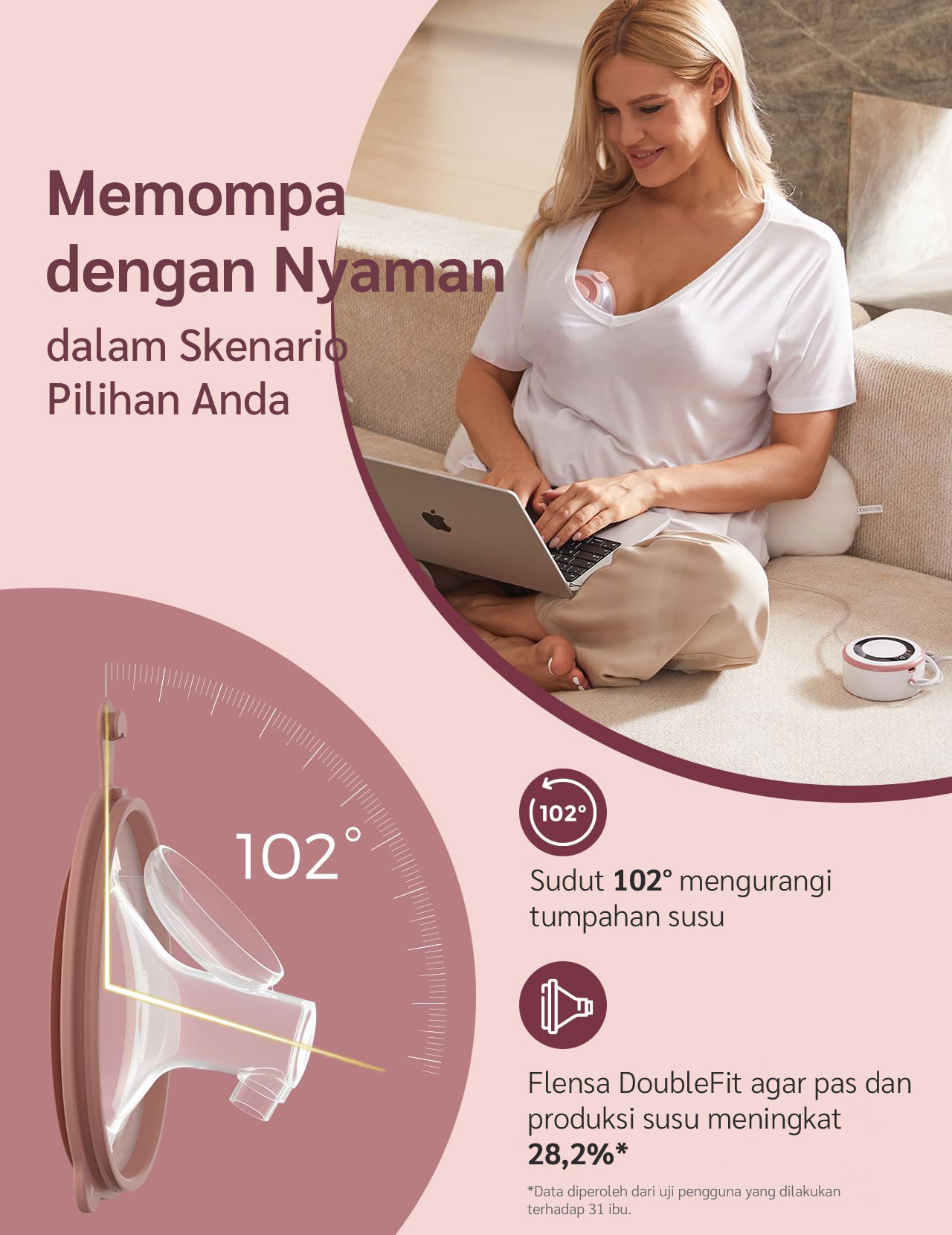 [PRE ORDER] Momcozy V1 Pro Hospital-Grade Wearable Breast Pump description image