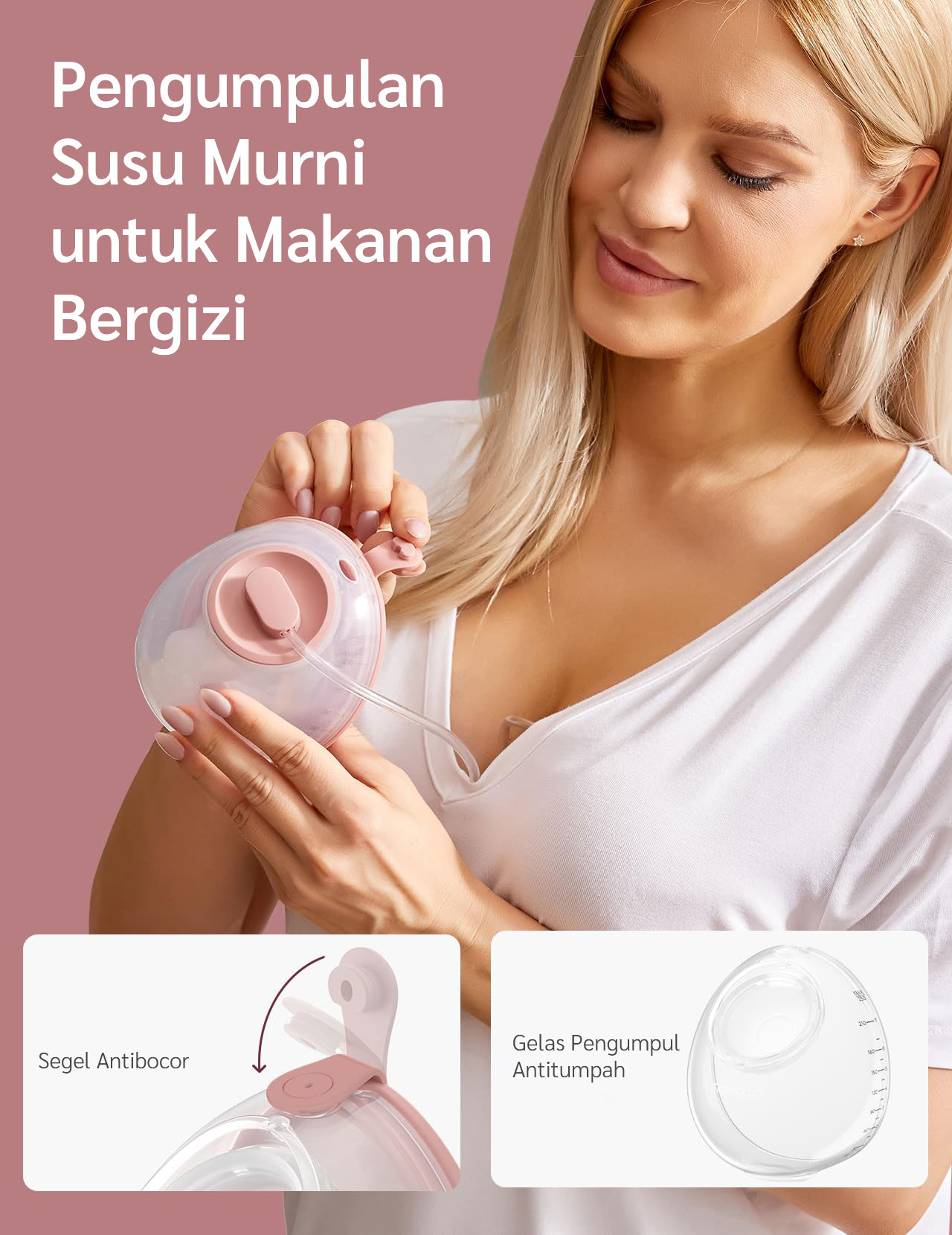 [PRE ORDER] Momcozy V2 Pro Hospital-Grade Wearable Breast Pump (Red) description image