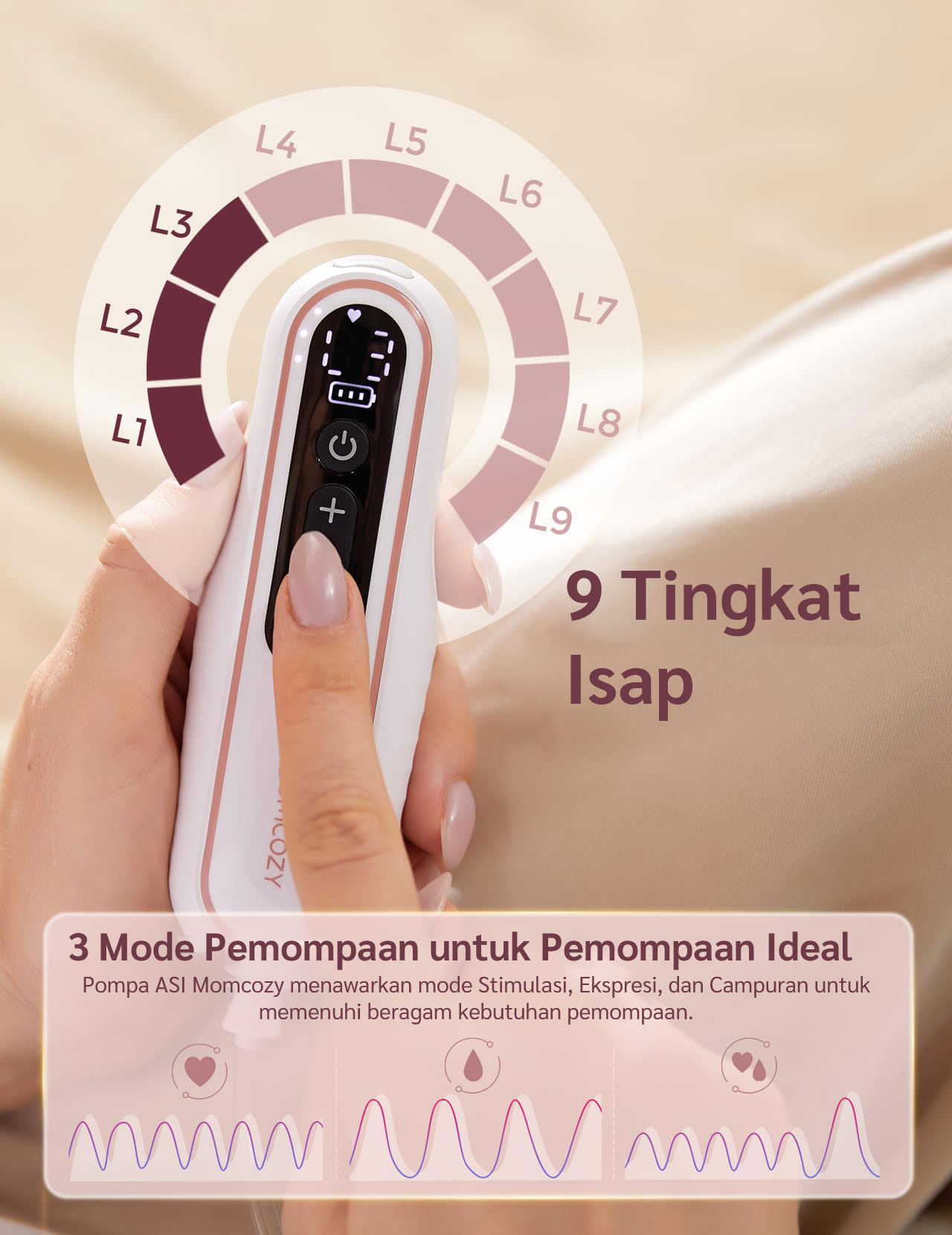 [PRE ORDER] Momcozy V2 Pro Hospital-Grade Wearable Breast Pump (Red) description image