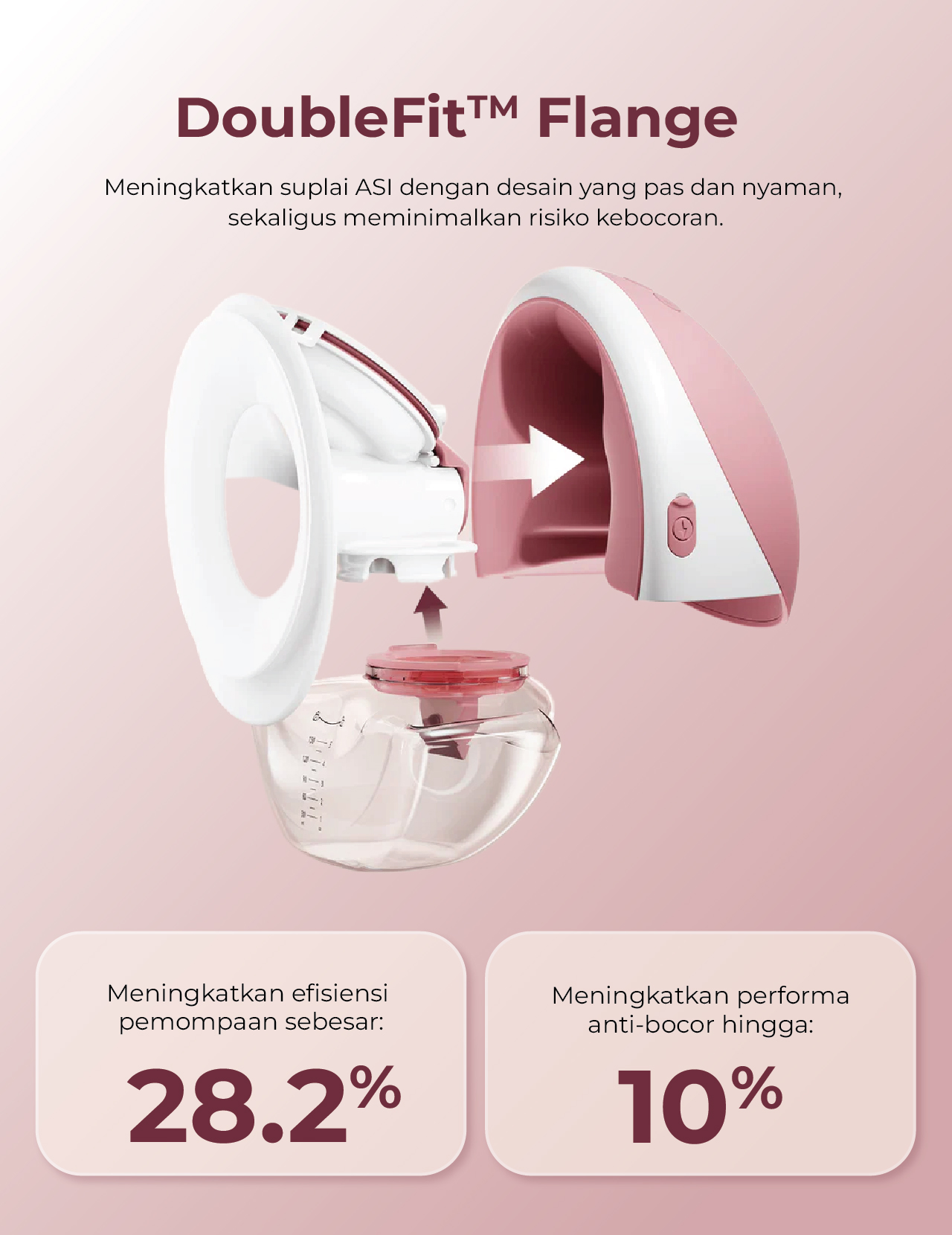 Momcozy Mobile Flow™ M9 Hands-Free Breast Pump (Red) description image