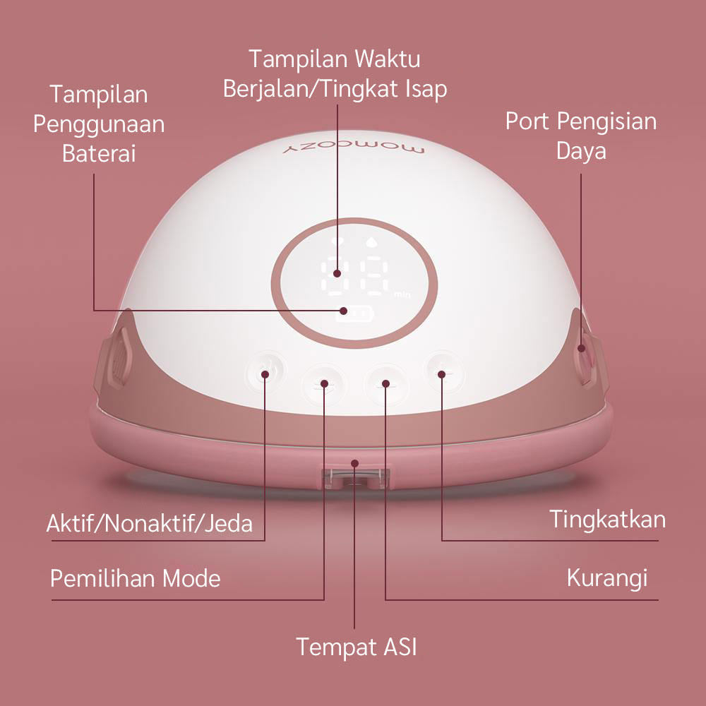 [PRE ORDER] Momcozy Mobile Style™ M6 Hands-free Slim Breast Pump (Red) description image