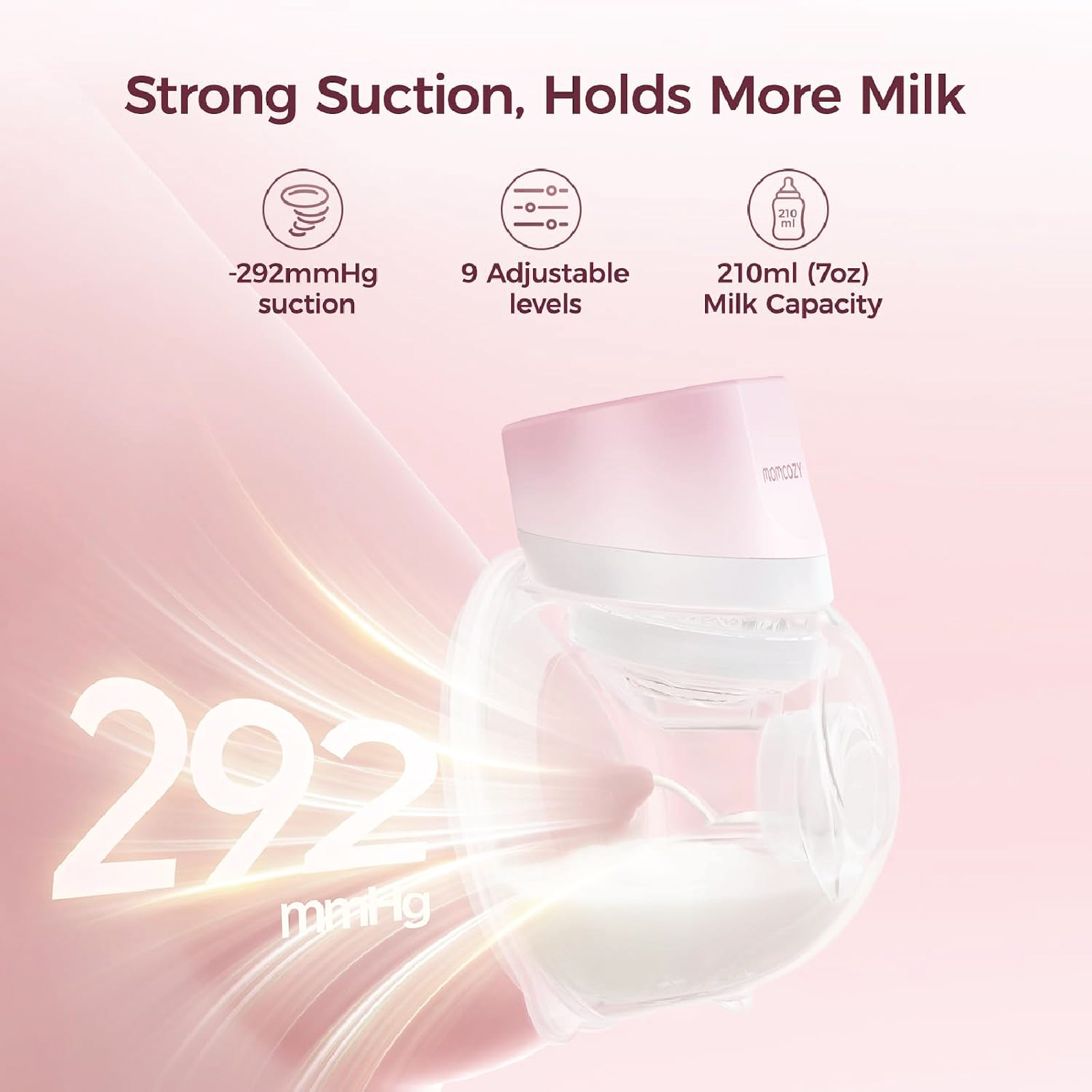 Momcozy S12 Pro Quick Breast Pump Double - Pink - Foto 2