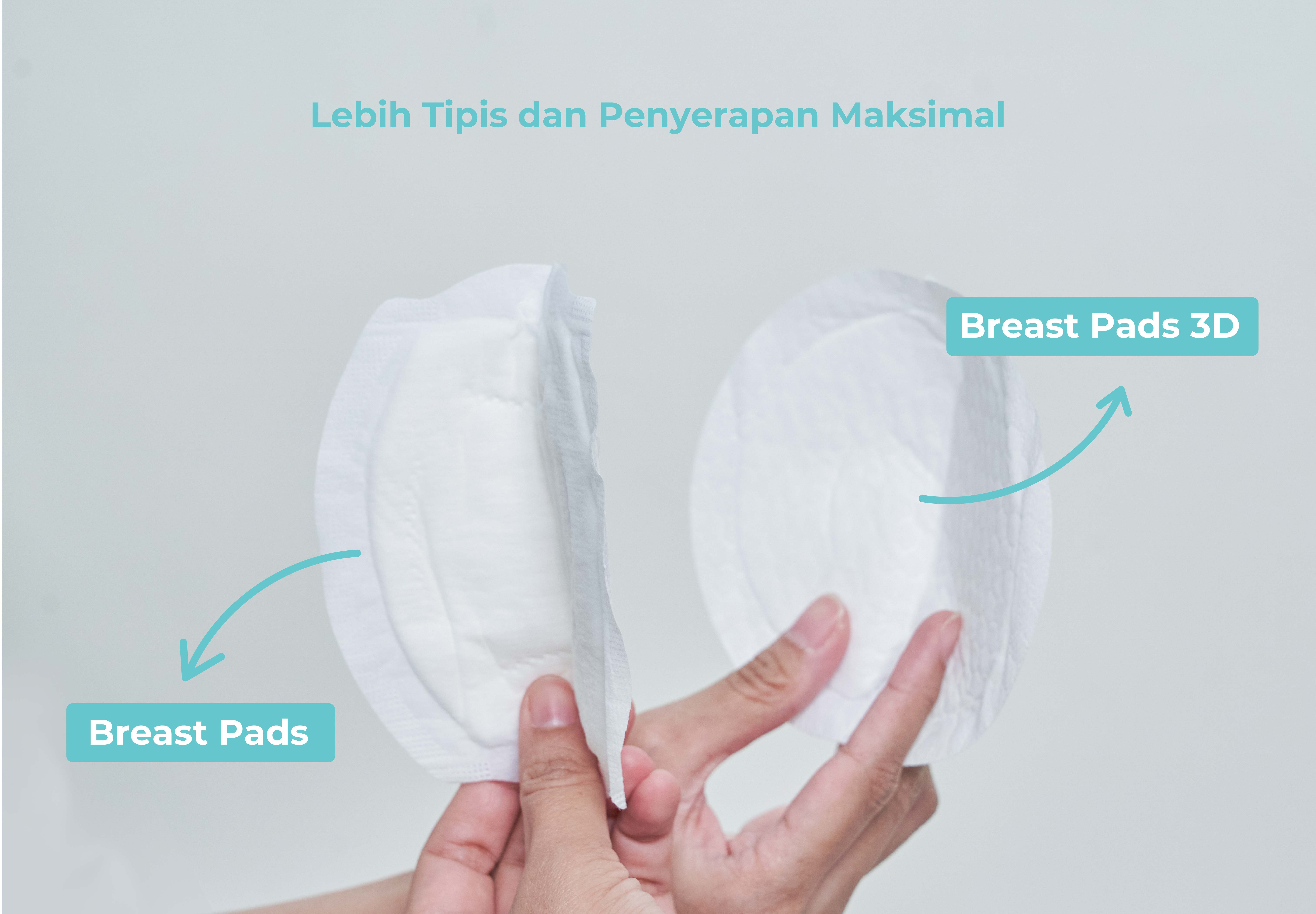 MOOIMOM Disposable Breast Pad 3D Ultra-Thin 120pcs - Penyerap ASI Sekali Pakai description image