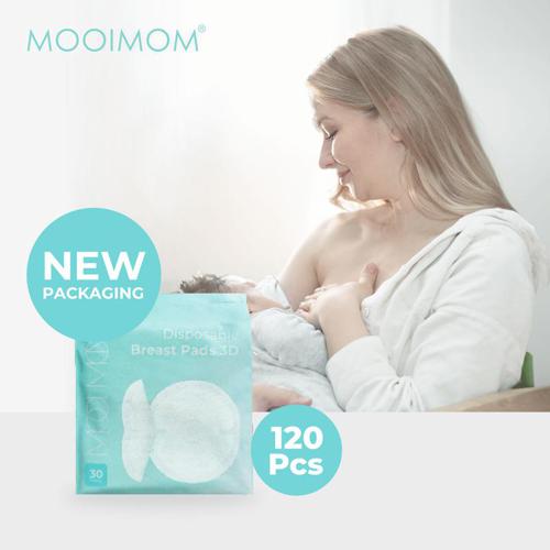 MOOIMOM Disposable Breast Pad 3D Ultra-Thin 120pcs - Penyerap ASI Sekali Pakai