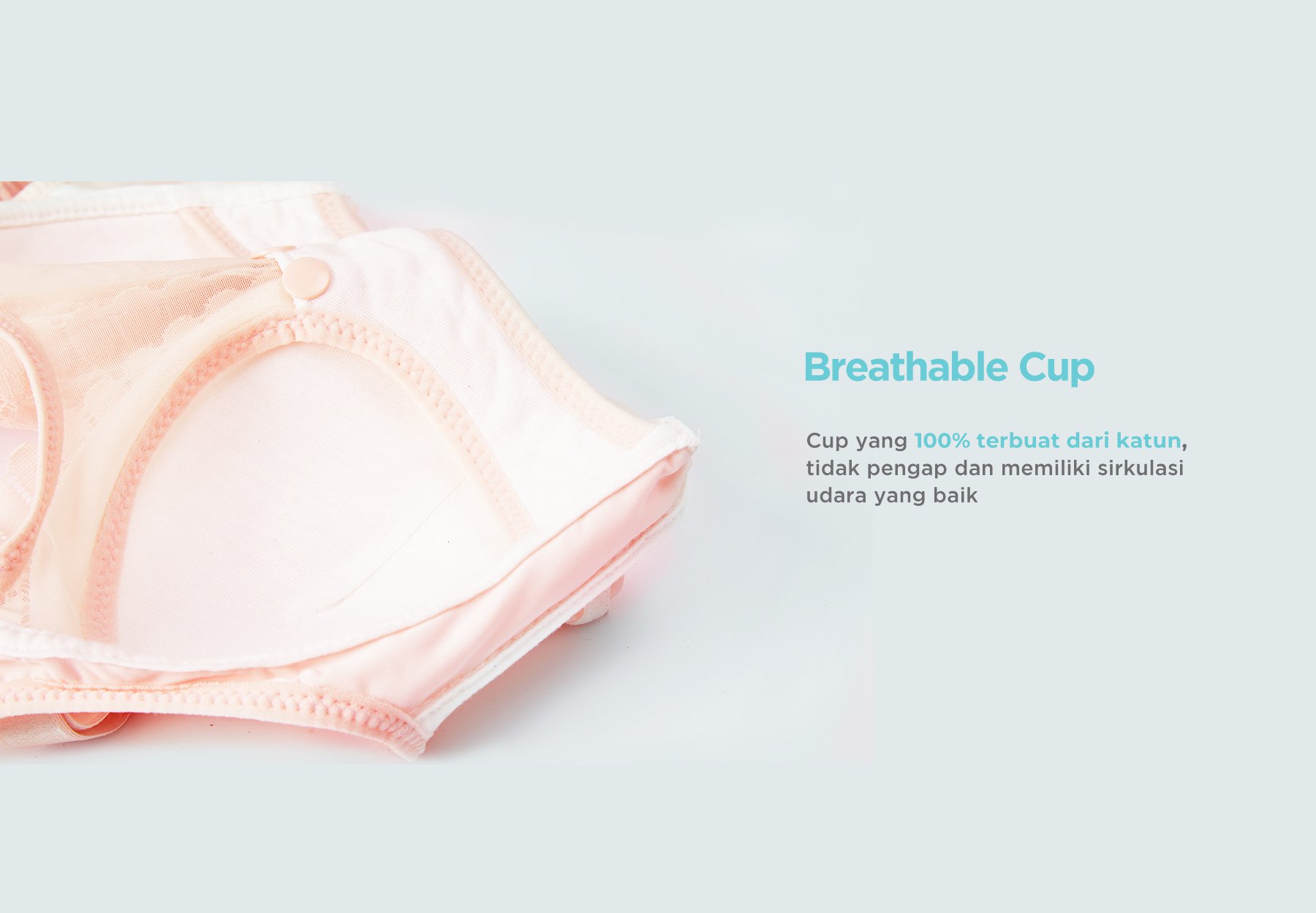 MOOIMOM Breathable Lace Maternity & Nursing Bra - Bra Hamil & Menyusui description image