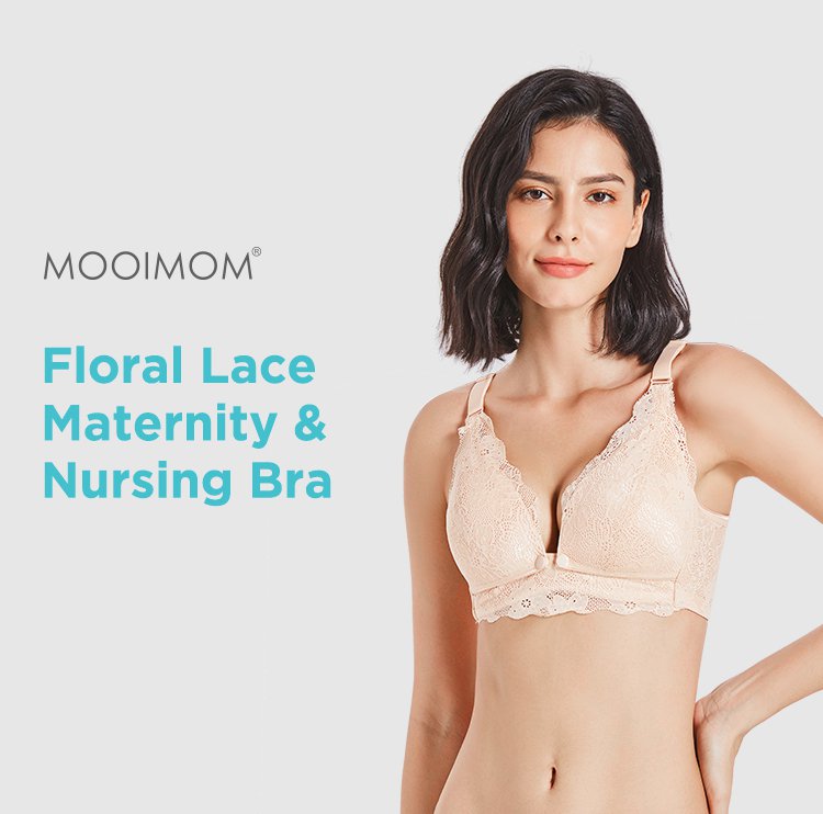 MOOIMOM Floral Lace Maternity & Nursing Bra - Bra Hamil & Menyusui description image