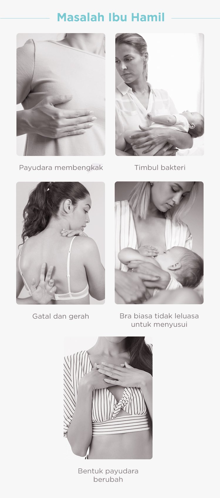 MOOIMOM Nude Lace Maternity & Nursing Bra - Bra Hamil & Menyusui description image