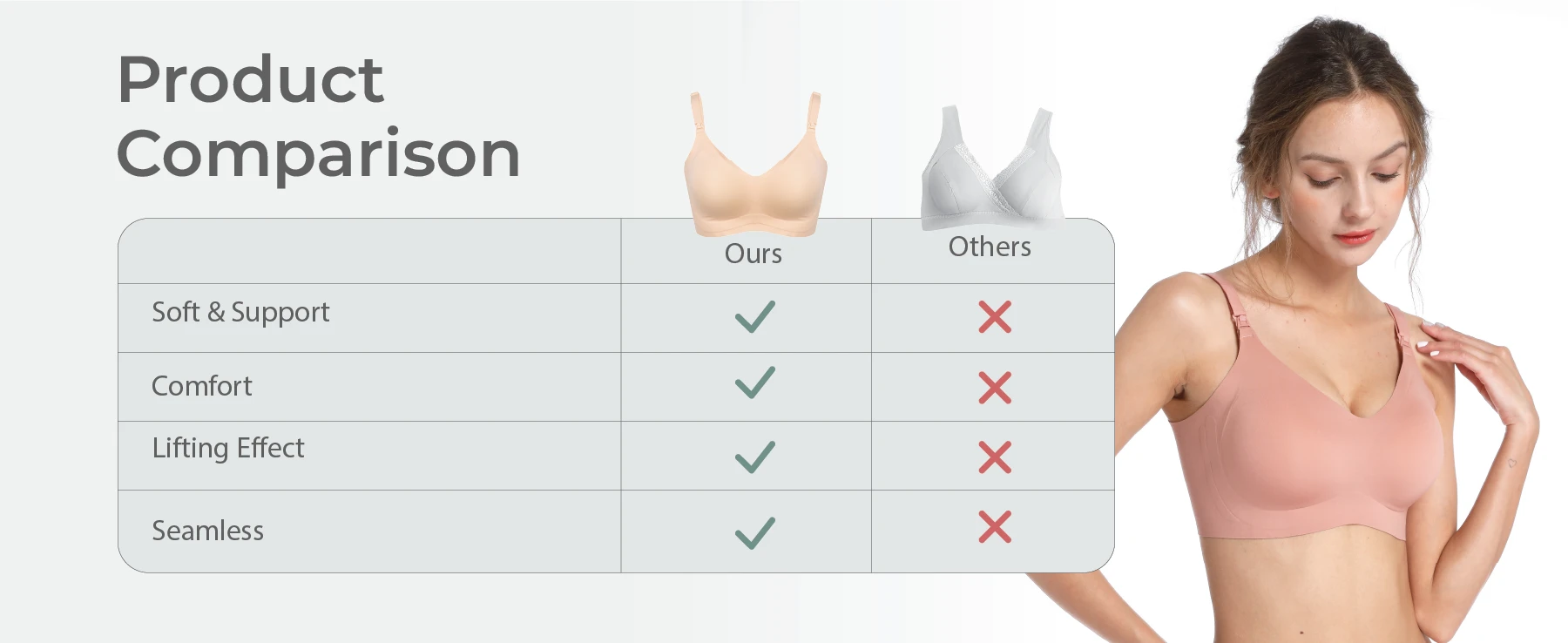 MOOIMOM Delicate Maternity & Nursing Bra - Bra Hamil & Menyusui Lembut description image