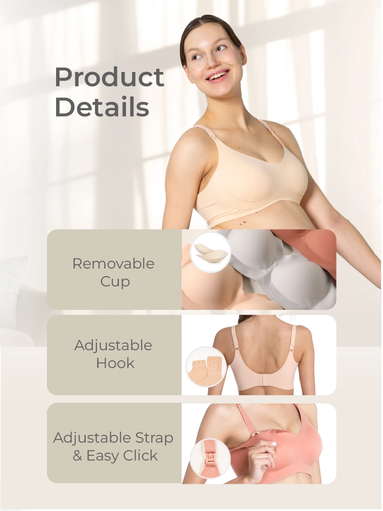 MOOIMOM Delicate Maternity & Nursing Bra - Bra Hamil & Menyusui Lembut description image