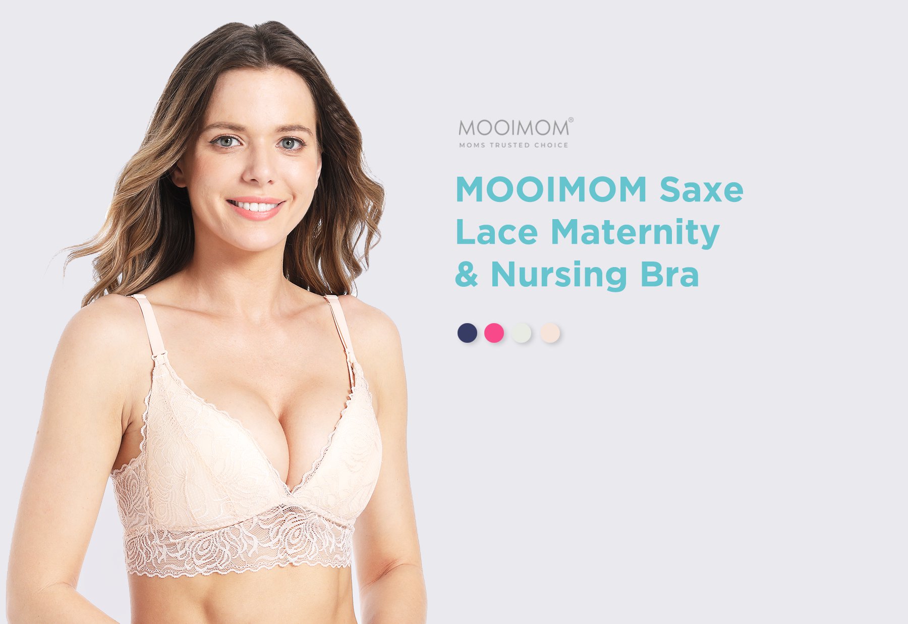 MOOIMOM Saxe Lace Maternity & Nursing Bra - Bra Hamil & Menyusui Nyaman description image